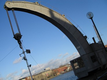 A crane in Bristol Dock